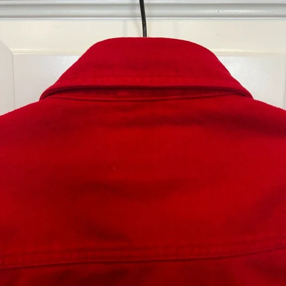 CLEARANCE Men’s Large Red Cabela’s Chamois Button Down Shirt - Picture 4 of 9